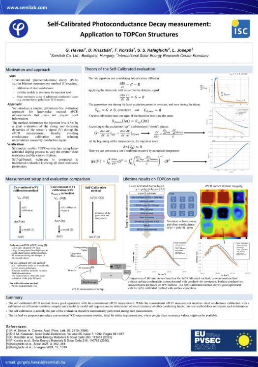 Self-Calibrated Photoconductance Decay Measurement: Application to TOPCon Structures